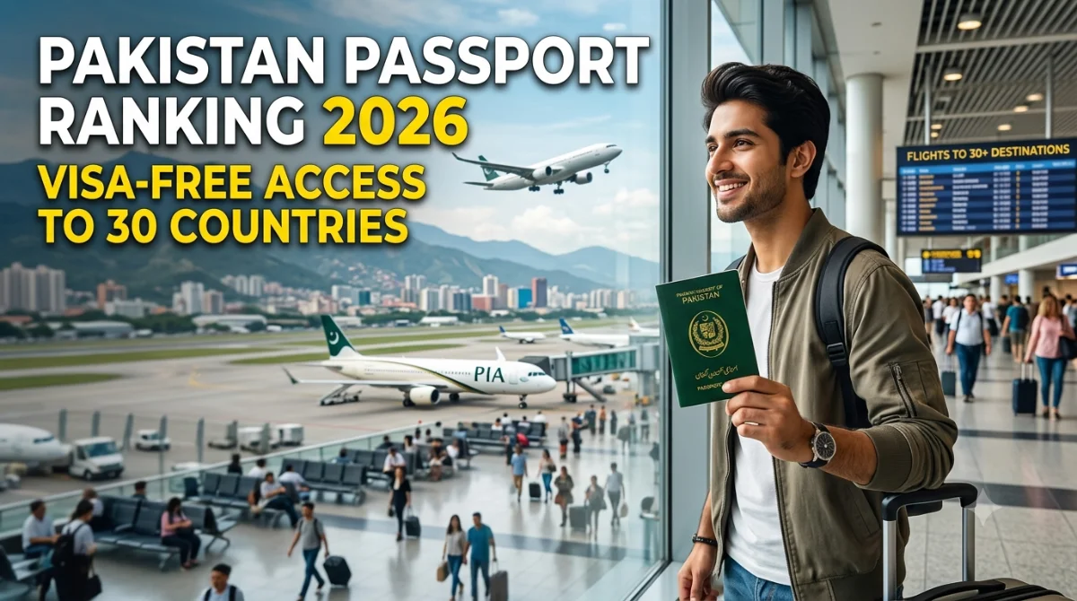 Pakistan Passport Ranking 2026: Visa-Free Access to 30 Countries